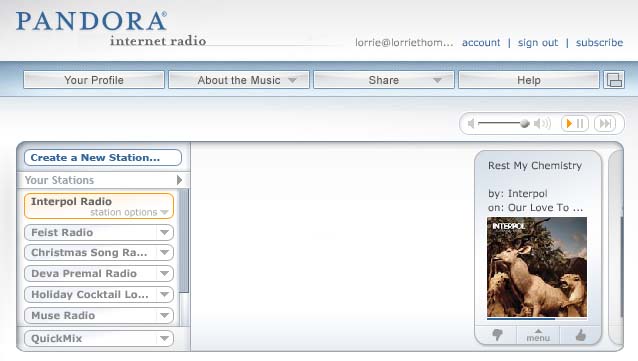Pandora is cheaper than therapy - get it, got it?  GOOD.