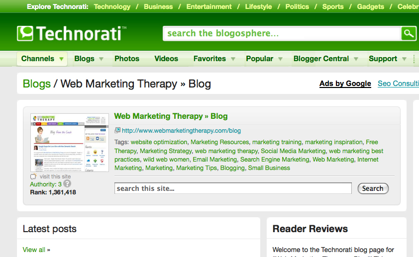 Claim your blog on Technorati for a boost in the blogosphere! Claim your blog on Technorati for a boost in the blogosphere!