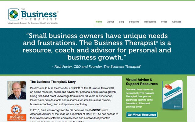 The Business Therapist Website After