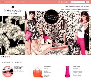 Kate Spade Homepage Web Marketing Therapy