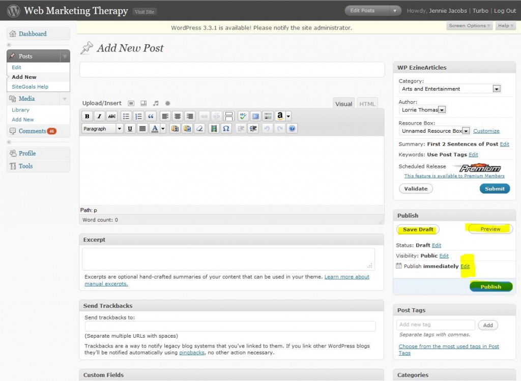 Publishing help
