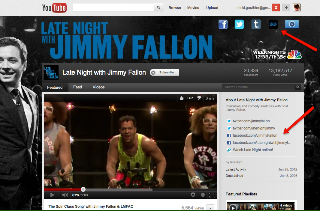 Late Night With Jimmy Fallon YouTube Channel
